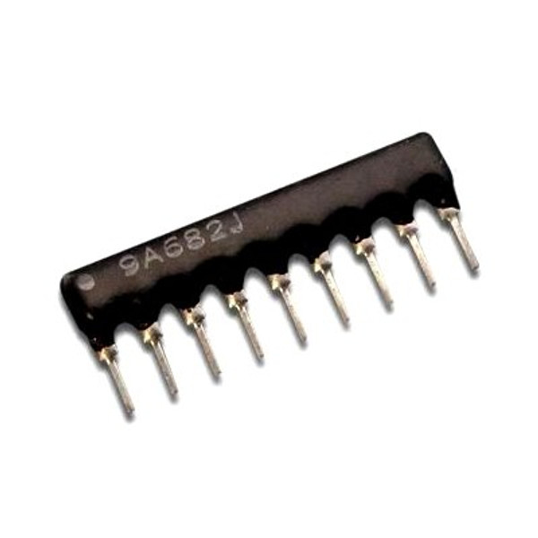 8 Commoned Resistors - 9 Pin Package Res network 8 commoned 100R