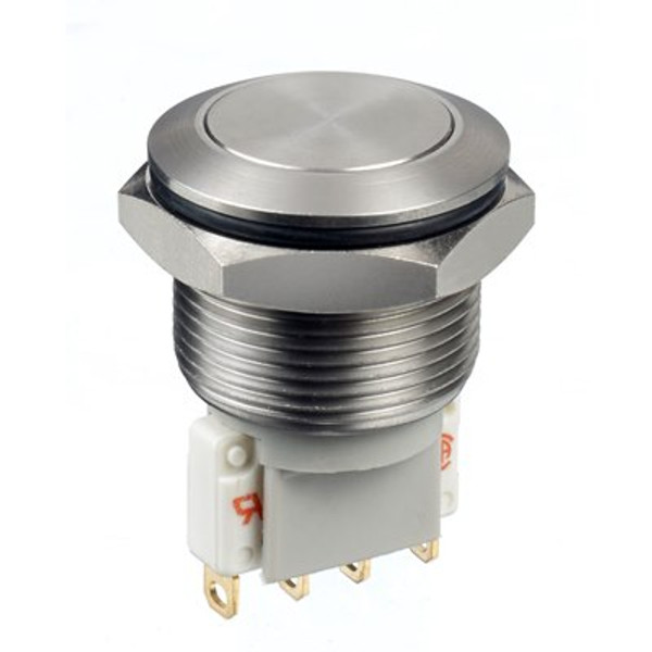 APEM AV Series Vandal Resistant 19mm switch Vandal Resistant Switch - Flat button AV091003A940