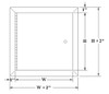 24" x 48 High Security Fire-Rated Insulated Access Door with Flange Best Access Doors Canada