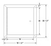 12" x 12 Fire-Rated Insulated Access Door with Flange - Stainless Steel Best Access Doors Canada