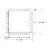 32" x 32" Fire-Rated Insulated Drywall Door - Stainless Steel Best Access Doors Canada