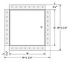 18 x 18 Recessed Access Door With Drywall Flange Best Access Doors Canada