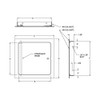 16" x 16" Universal Flush Premium Access Door with Flange Best Access Doors Canada