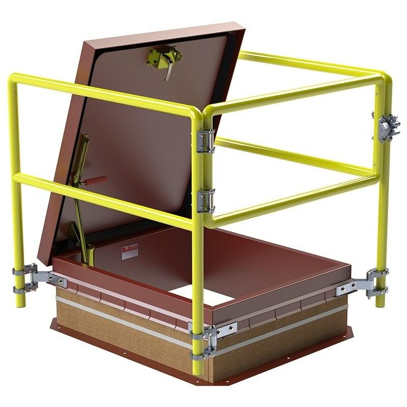 Ladder Access Roof Hatch Railing System 36