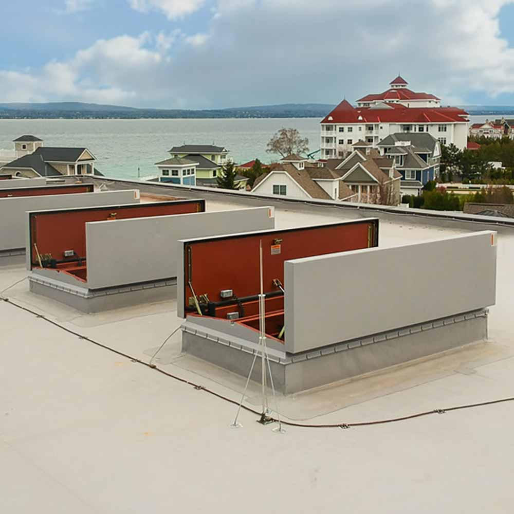 60 x 96 Galvanized Steel Automatic Double Leaf Smoke Vent Best Access Doors Canada
