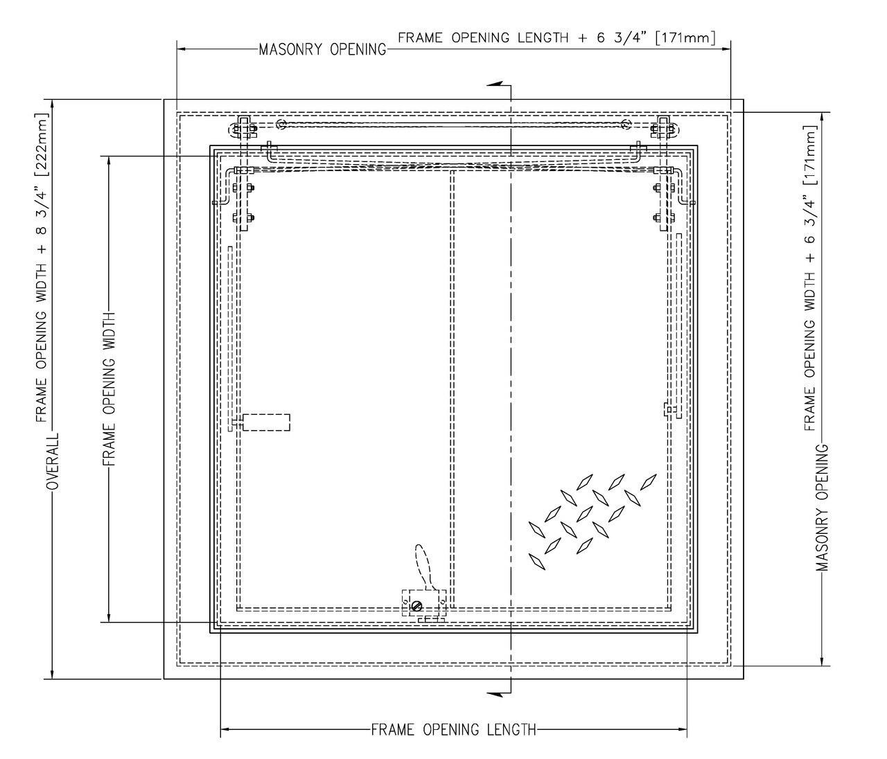 Aluminum Standard Floor Door 42"x42" Durable & Reliable