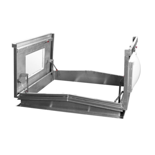 72" x 72" Double Leaf Domed Aluminum & Steel Equipment Hatch Best Access Doors Canada