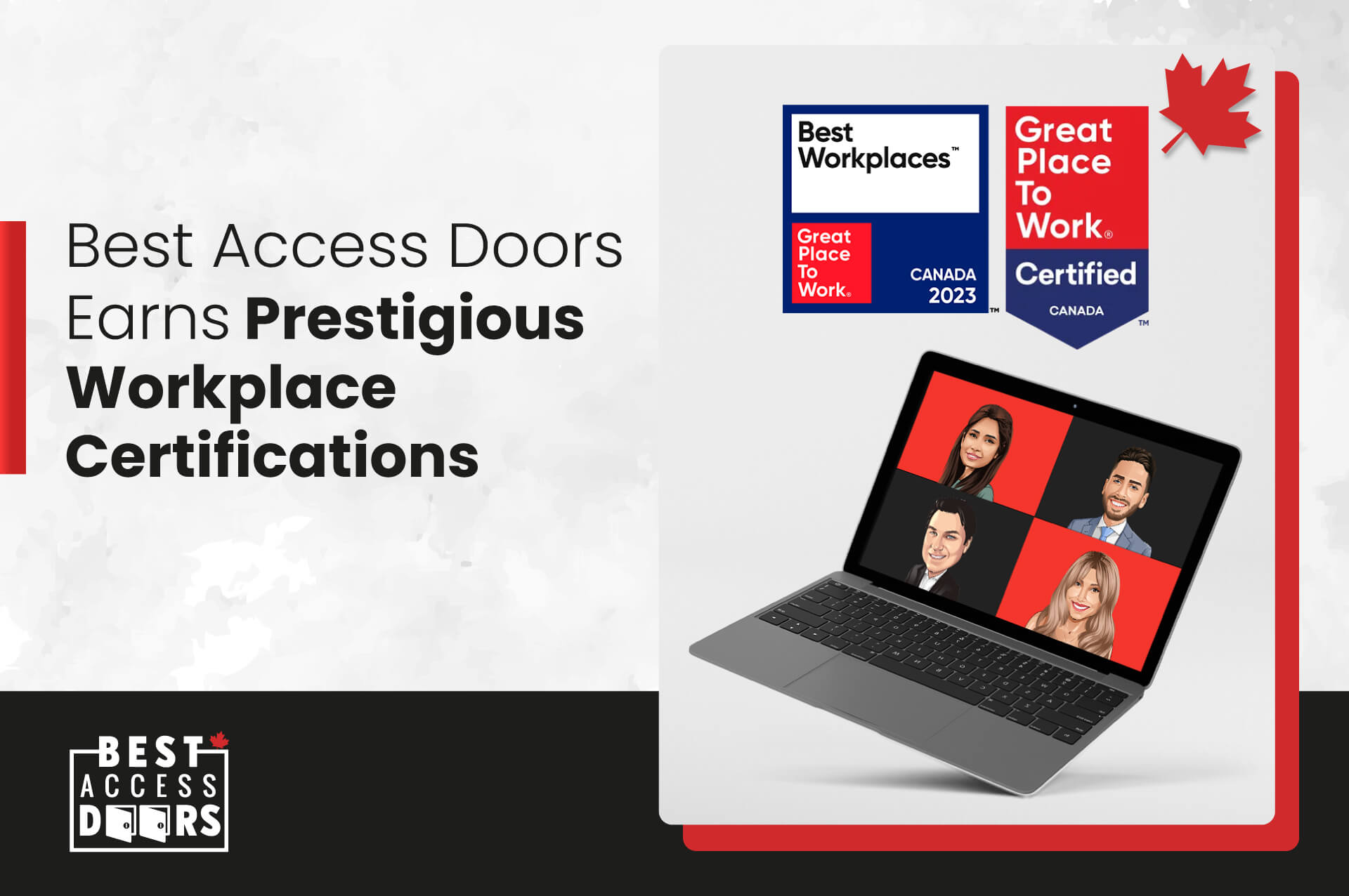 Best Access Doors Earns Prestigious Workplace Certifications