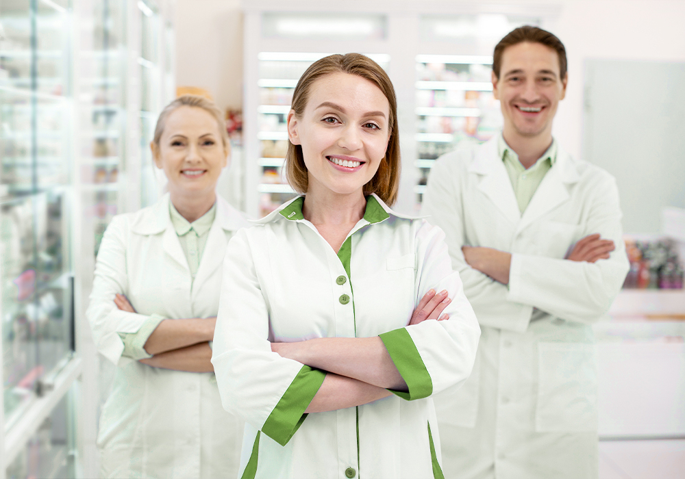 Equipo de la Farmacia Ribelles Álvarez, en Sagunto, Valencia