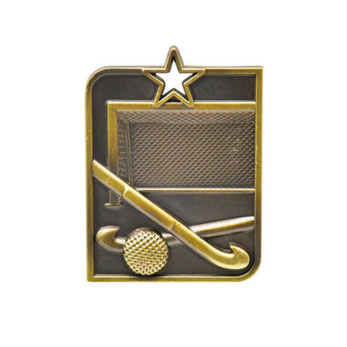 Rectangle Series Hockey Medal Gold