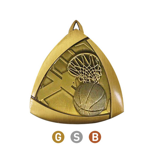 Triangle Series Basketball Medal