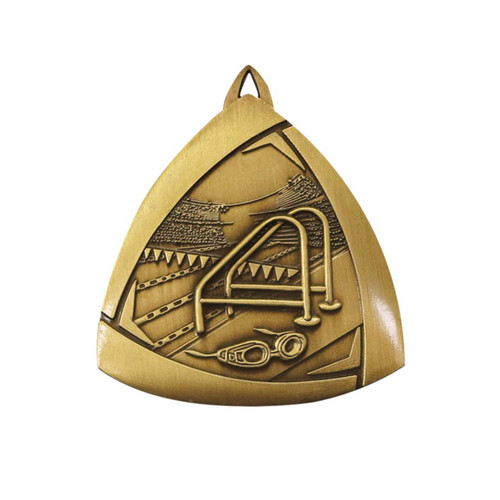 Triangle Series Swimming Medal Gold