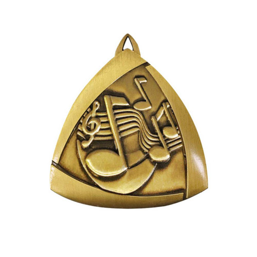 Triangle Series Music Medal Gold