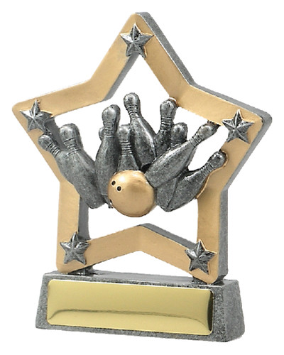 Mini Star Ten Pin Bowling Trophy 130mm