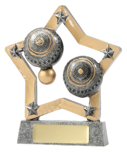Mini Star Lawn Bowls Trophy 130mm