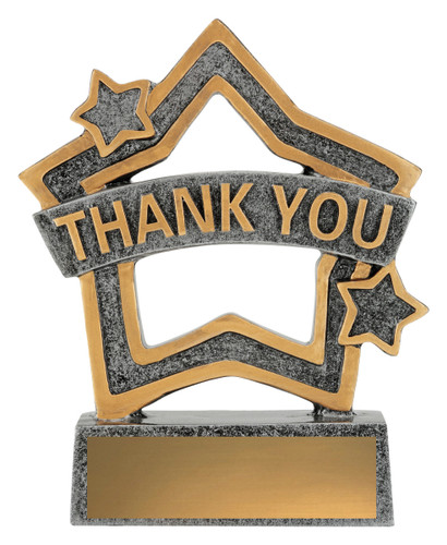 Mini Word Star Thank You Trophy 12805