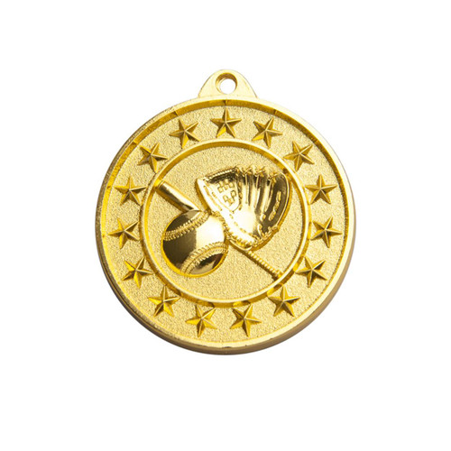 Shooting Star Baseball Softball Medal Gold
