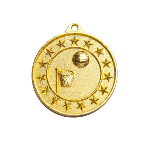 Shooting Star Netball Medal Gold