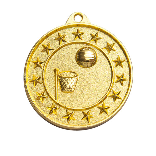 Shooting Star Netball Medal Gold