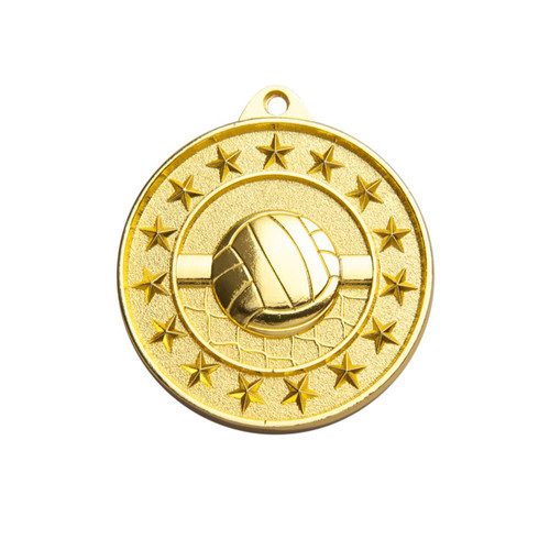 Shooting Star Volleyball Medal Gold