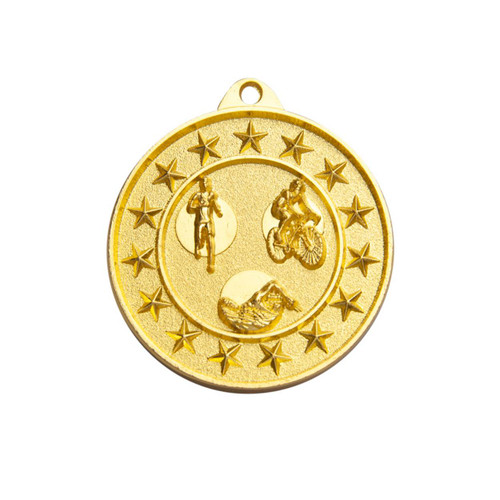 Shooting Star Series Triathlon Medal Gold