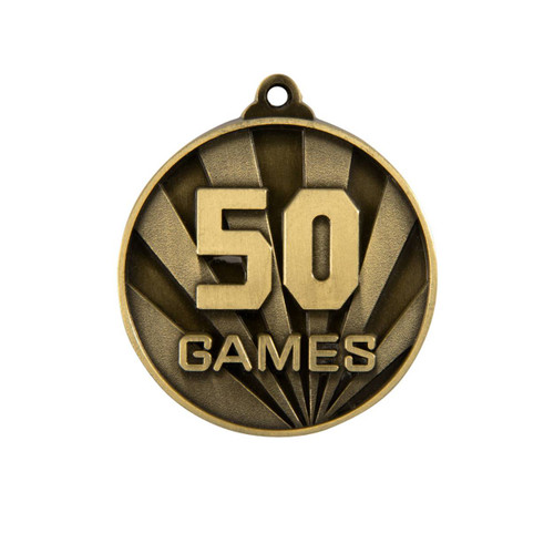 Sunrise Series 50 Games Medal Gold