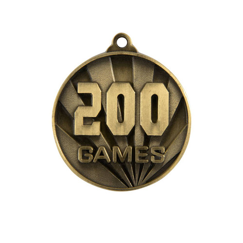 Sunrise Series 200 Games Medal Gold