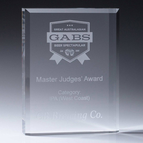 Beveled Block Acrylic Award Artwork