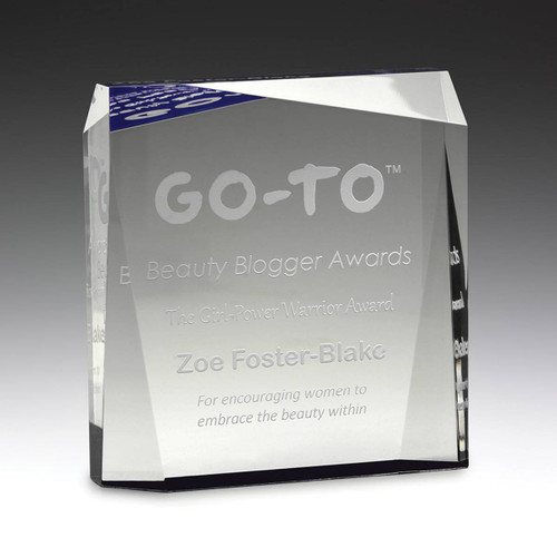 Prism Blue Acrylic Award
