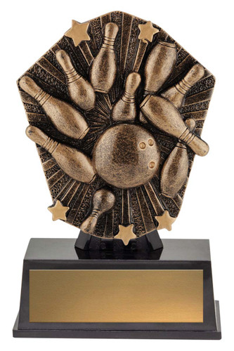 Cosmos Mini Ten Pin Bowling Trophy 120mm