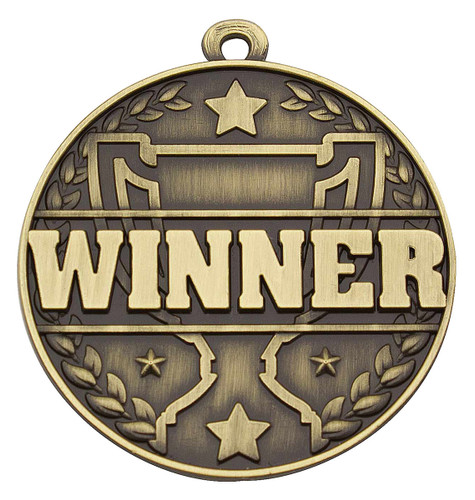 Word Medal Winner Antique Gold MW100G
