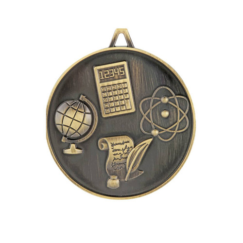 Scholarship Academic Medal Antique Gold