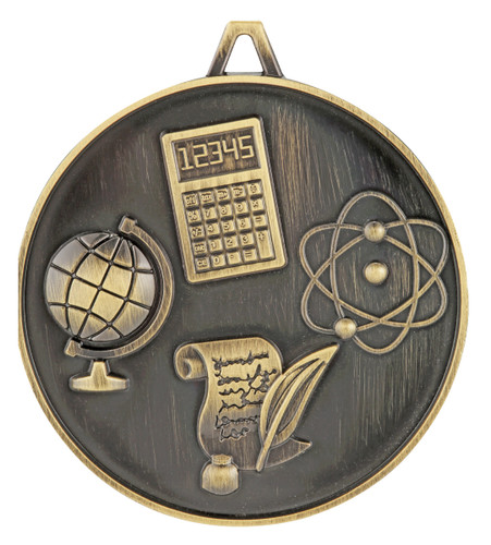 Scholarship Academic Medal Antique Gold MY505G