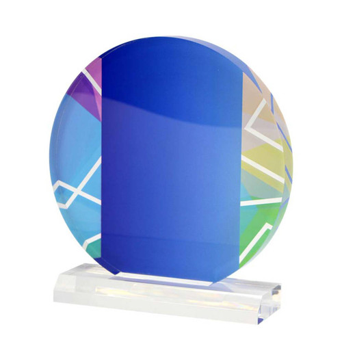 Acrylic Award Circle Zig Zag
