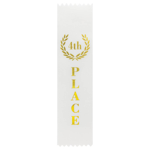 4th Place Award Ribbon White