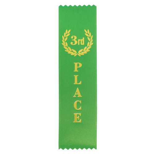 3rd Place Award Ribbon Green