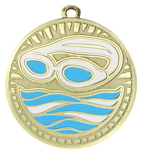 Spark Series Swimming Medal Shiny Gold