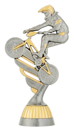 BMX Silver/Gold Figure on base Trophy 150mm