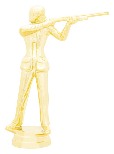 Female Trap Shooting Figure on base Trophy