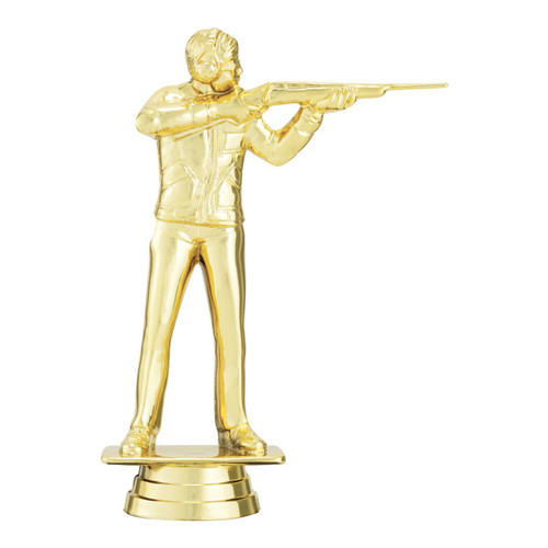 Male Rifle Shooting Figure on base Trophy