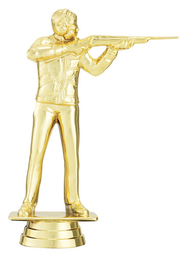 Male Rifle Shooting Figure on base Trophy