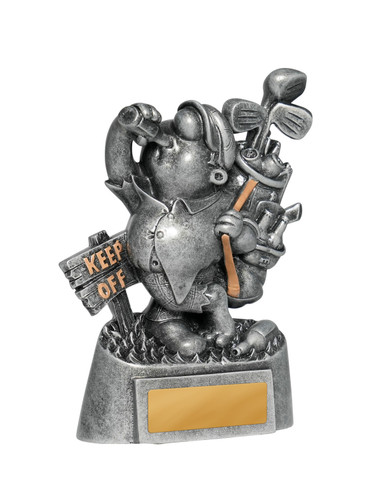 Sozzled Golf Character Novelty Trophy
