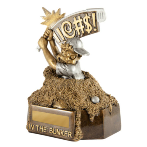 In the Bunker Golf Character Novelty Trophy