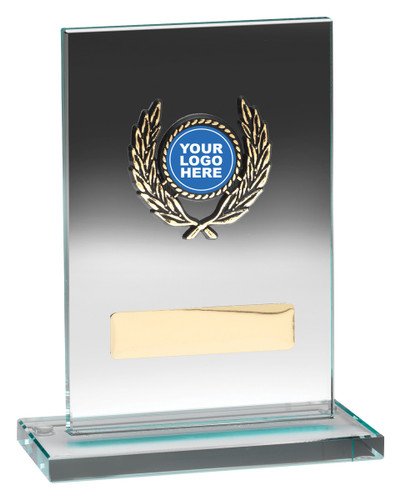 Classic Glass plaque on base with holder