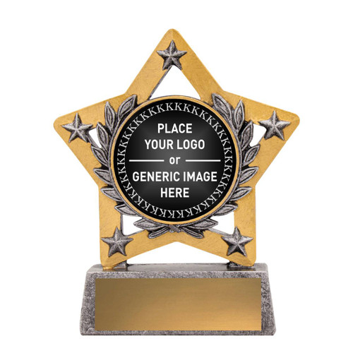 Mini Star Holder Trophy with Insert or Logo 50mm