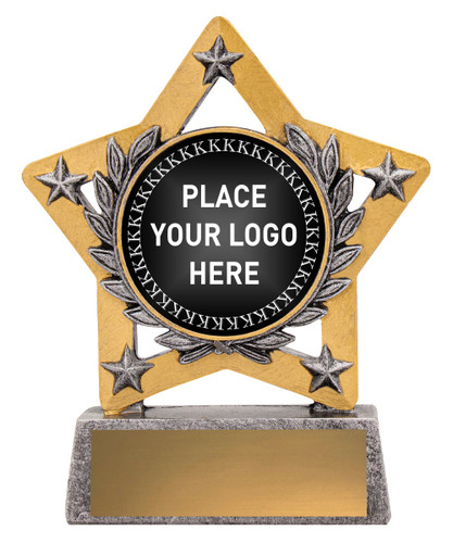 Mini Star Holder Trophy with logo 50mm insert