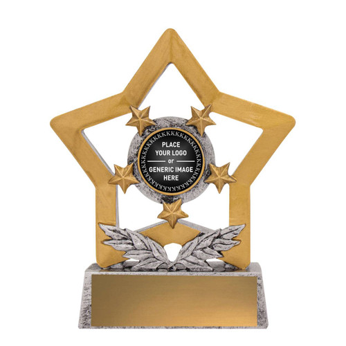 Mini Star Holder Trophy with Insert or Logo 25mm