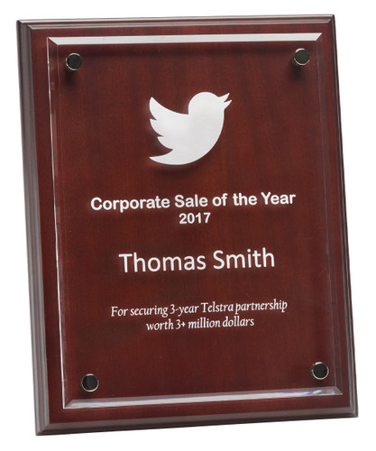 Timber Plaque with Floating Acrylic Panel