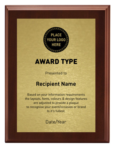 Timber Veneer Plaque Walnut Printed