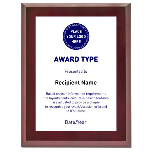 Rosewood Gloss Plaque Printed